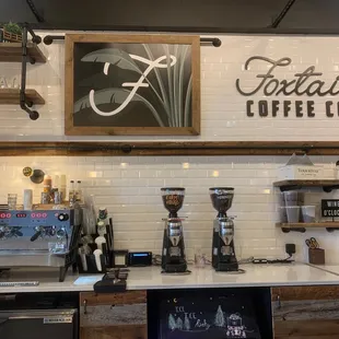 Inside behind the bar