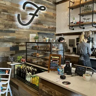 two people working at the counter