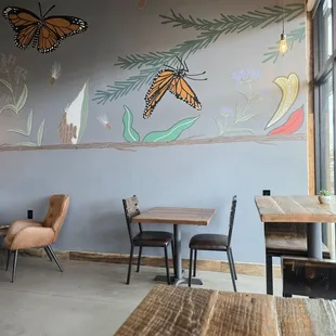 I love the monarch butterfly wall mural!