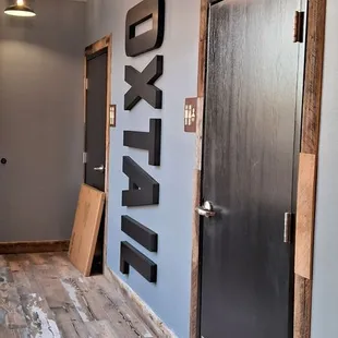 Hallway leading to restrooms