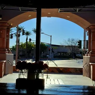 View from inside looking out a window