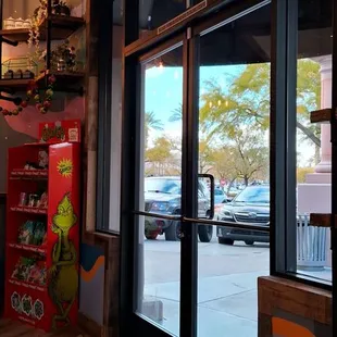 View from a table inside