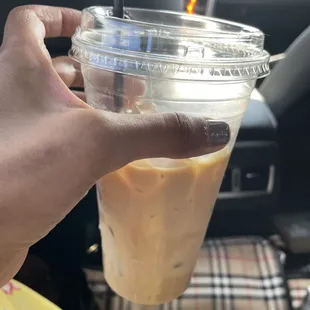 Pumpkin spice latte with oat milk