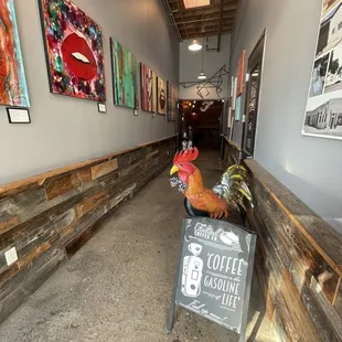 Side entrance with local art