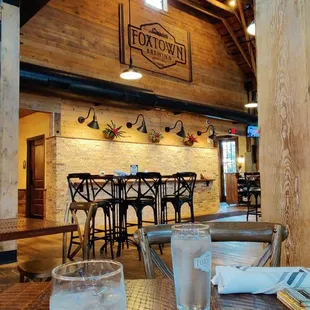 the interior of the restaurant