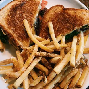 B(E)ST 4 Cheese Sandwich and French Fries