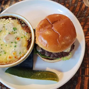 Hamilton's Mushroom Swiss Burger &amp; French Onion Soup