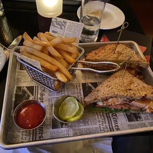 Salmon Club Sandwich