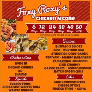 Current Menu as of 4/26