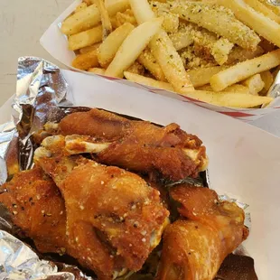 Lemon Pepper Wings and Garlic Parmesan Fries