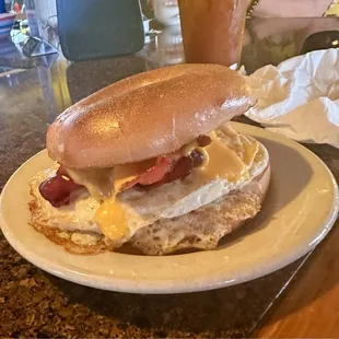 Bacon, egg &amp; cheese sandwich