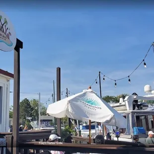 tables and umbrellas