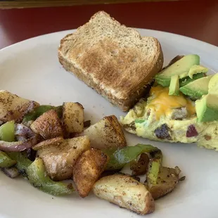 1/2 portion of The Perfect Landing! My husband and I split our meal! Large portions!