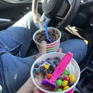 He ripped his pants while bowling, but froyo made it all better.