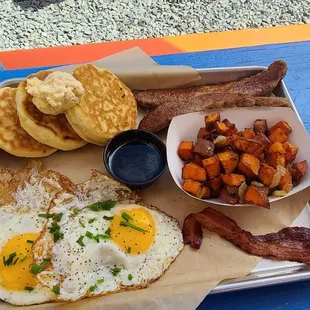 pancakes, food