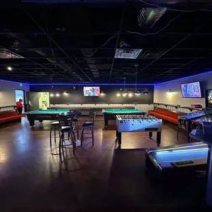 This is the backroom game area.