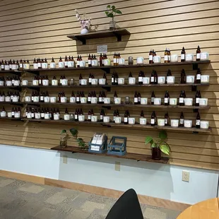 Selection of scents for candles, room sprays, reed diffusers, and more.