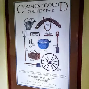 The color is a little washed out, but it has a nice blue inset mat to match the kettle in the center.  A great way to remember this fair!