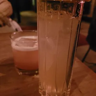 Fig drink and Basil Tom Collins