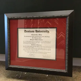 Frame your diploma