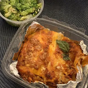 Lasagna with broccoli