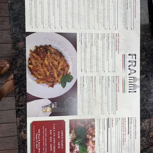 Italian Menu