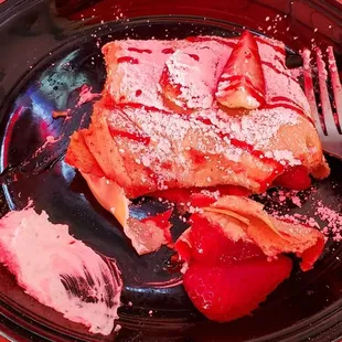 Strawberry crepe