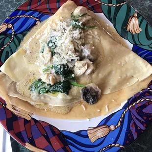 Chicken Greens Crepe