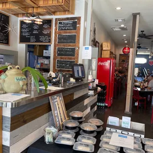 the interior of a restaurant