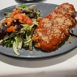 a plate of food on a table