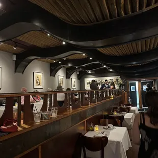 the dining area of the restaurant