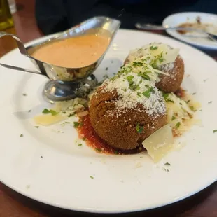 Arancini in Vodka sauce