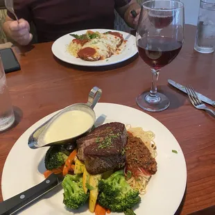 Filet Mignon and Chicken Parmigiana