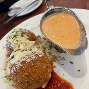 Arancini in Vodka sauce