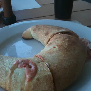 Small cheese calzone