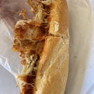 Meatball and Cheese Sandwich