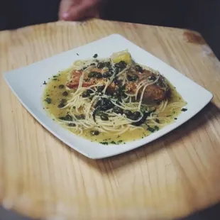 Salmon piccata