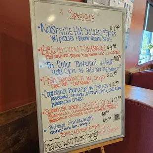 Specials board