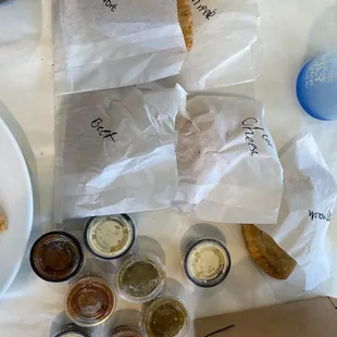 All those delicious sauces!!  Easy packaging.