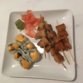 'Chicken Satay' Sticks with Barbeque Sauce