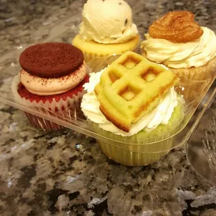 Cookie dough, churro, red velvet oreo and pandan