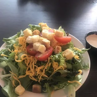 Side salad. Horrible ranch dressing.