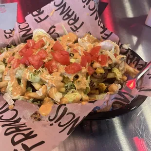 Chopped cheese fries