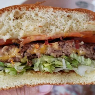 Interior of I Love Lucy ($16). Nice take on the Juicy Lucy, but the regular burger is better.