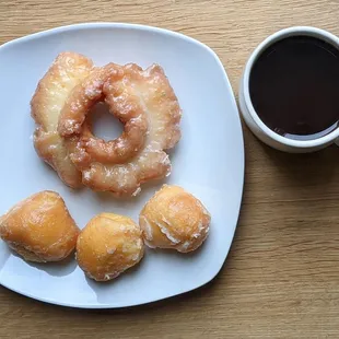 Old fashioned and donut holes.