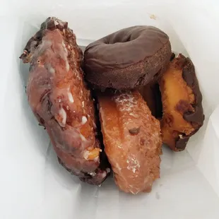 Apple Fritter, Double Chocolate, Chocolate Old Fashioned, and Glazed Buttermilk!