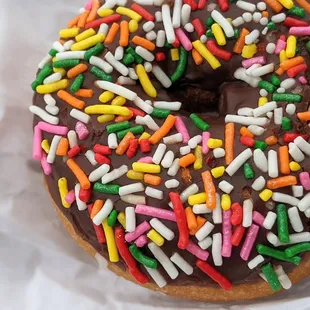 Chocolate with sprinkles