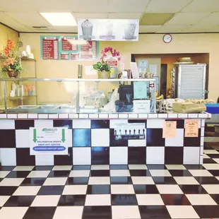 checkered floor