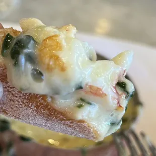 Big chunks of crab  in the dip