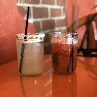 Lime and Strawberry Margaritas